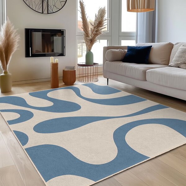 Niebieski chodnik odpowiedni do prania 80x200 cm Blue Latte – Mila Home