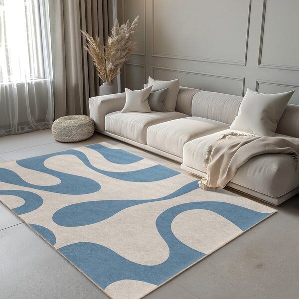 Niebieski chodnik odpowiedni do prania 80x200 cm Blue Latte – Mila Home