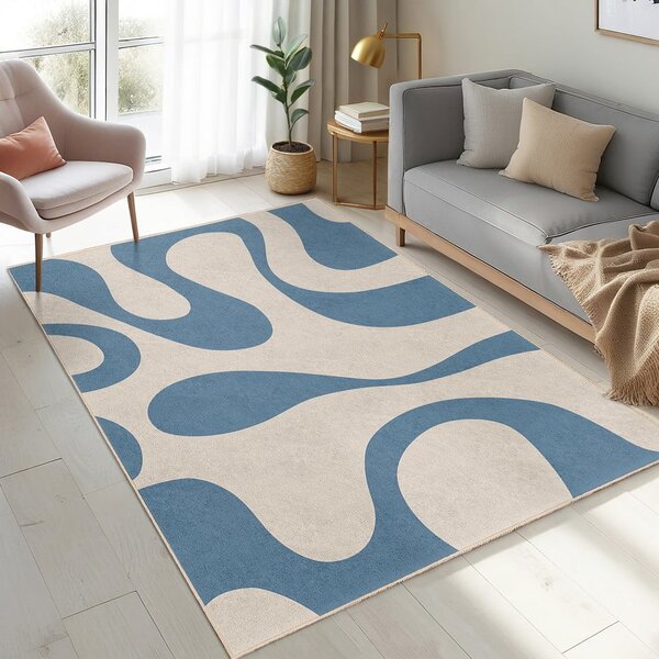 Niebieski chodnik odpowiedni do prania 80x200 cm Blue Latte – Mila Home