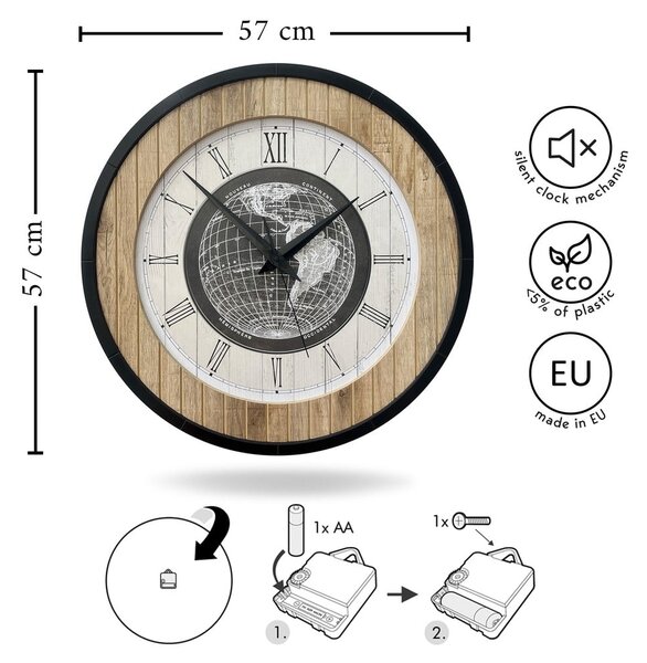 Zegar ścienny ø 57 cm Jacob – Styler