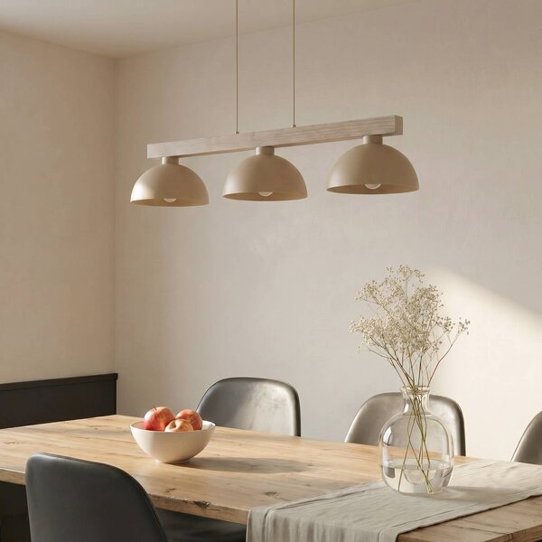 Lampa wisząca Oslo TK Lighting, możliwość ściemniania, kremowy / amber, salon / jadalnia, metal, nowoczesny
