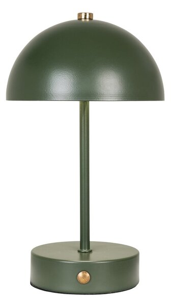 Ciemnozielona lampa stołowa LED z metalowym kloszem (wysokość 25 cm) Holt – House Nordic