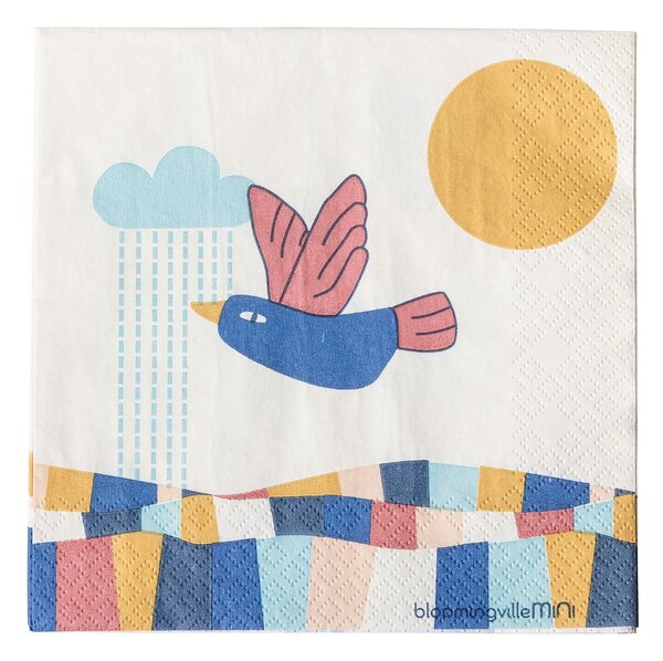 Papierowe serwetki zestaw 20 szt. 33x33 cm Colorine – Bloomingville Mini