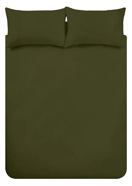 Flanelowa pościel dwuosobowa w kolorze khaki 200x200 cm Brushed – Catherine Lansfield