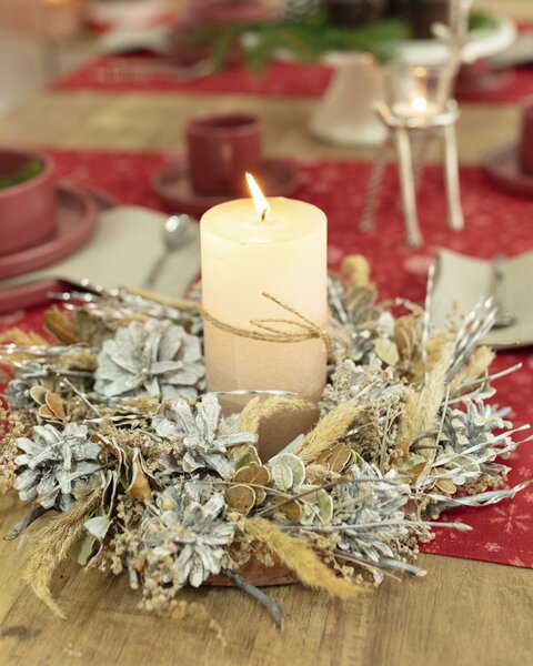 Wianek Winter Cone ⌀30cm beige