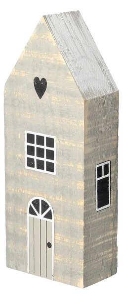 Dekoracja Snow House 19cm white grey