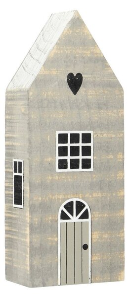 Dekoracja Snow House 19cm white grey