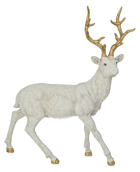 Figurka Deer White 40x12x45 cm gold