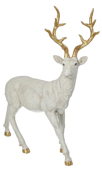 Figurka Deer White 40x12x45 cm gold