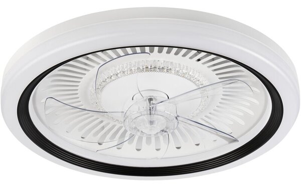 Plafon sufitowy LED LAMKUR Gemma LM-FL-2.227 49908 z wiatrakiem Biało-czarny