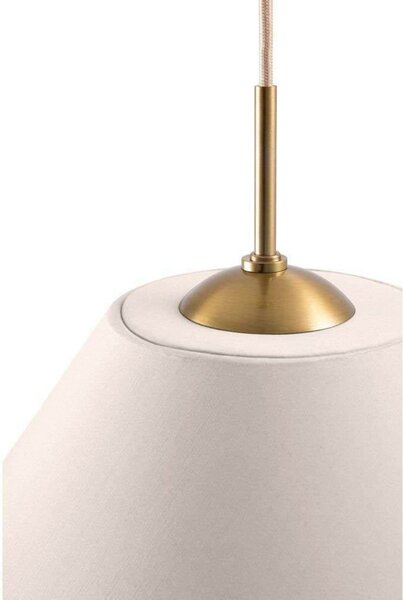 Lampa Wisząca Globen Lighting, IRIS, ściemnialny, beżowy, salon, tkanina | tekstylia, vintage