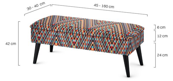 Pufa ze schowkiem Retro Barcelona
