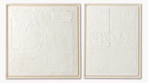 Komplet obrazów z drewna sosnowego Plaster, 2 elem