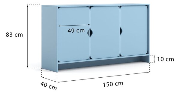 Niko komoda trzydrzwiowa Baby Blue
