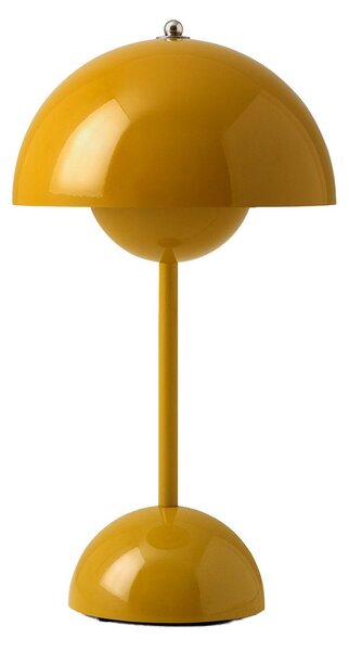 Lampa Stołowa &Tradition, Flowerpot VP9, ściemnialny, żółty, salon, tworzywo sztuczne, design
