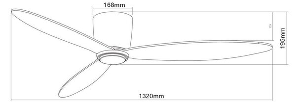 Wentylator sufitowy Airfusion Radar, biały, Ø 132 cm – Beacon Beacon Lighting, Airfusion Radar, biały, salon, drewno, nowoczesny