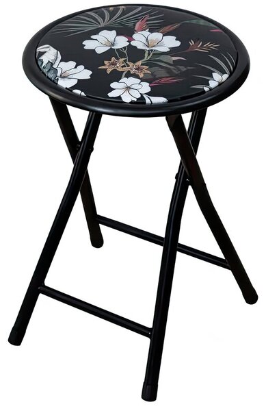 Taboret składany PATIO 47517 Flower Czarny