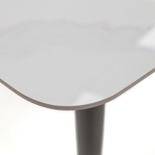 MebleMWM Stół ceramiczny LORIS 120CM Biały + 4 Krzesła | DC-1916 | Czarny