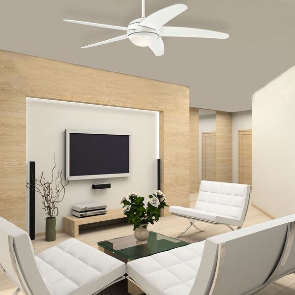 Wentylator sufitowy LED Bendan, biały, cichy – Westinghouse Westinghouse, Bendan, ściemnialny, biały, salon, drewno, nowoczesny