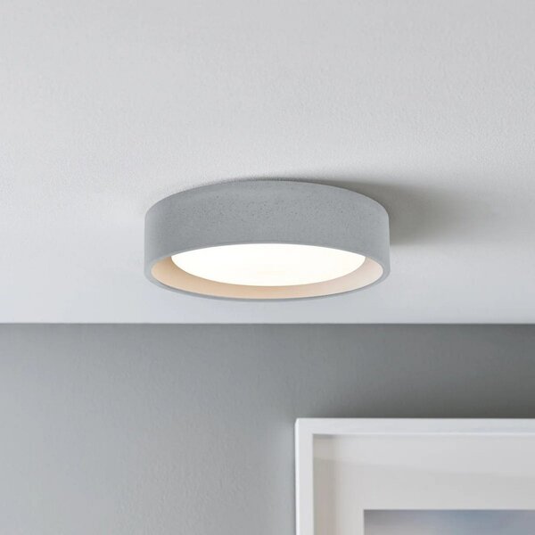 Lampa Sufitowa Beacon Lighting, Uno, ściemnialny, szary, salon, beton