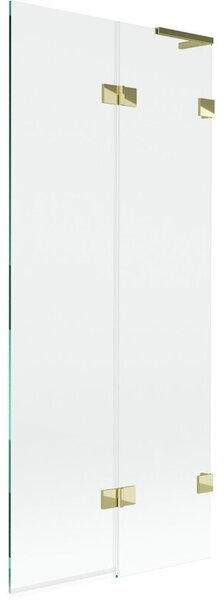Mexen Lunar L parawan nawannowy 2-skrzydłowy prawy 80 x 150 cm, transparent, złoty - 897L-080-100-50-00-P