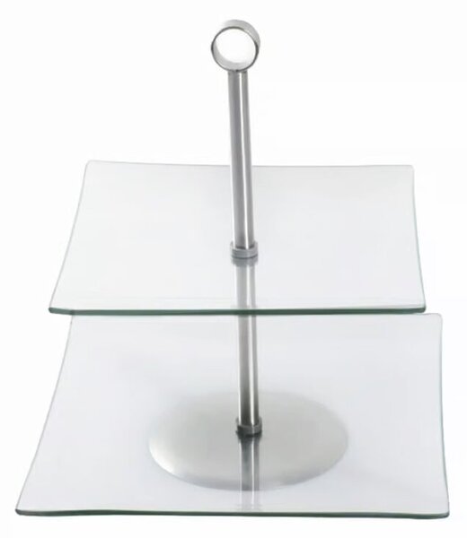 Patera AMBITION Laura 62071 2 poziomy Przezroczysto-srebrny