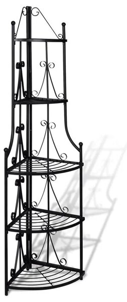 Czarny metalowy kwietnik W2-T08