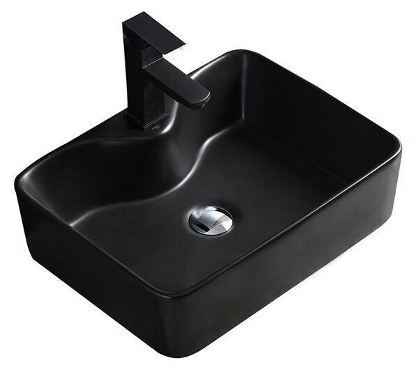 Umywalka nablatowa HYDROSAN ELISE-MTB-480 Prostokątny Czarny mat