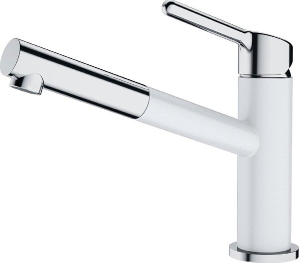 Bateria kuchenna stojÄ ca FRANKE Orbit pull-out z wyciÄ ganÄ wylewkÄ Chrom/biaÅy 115.0623.139