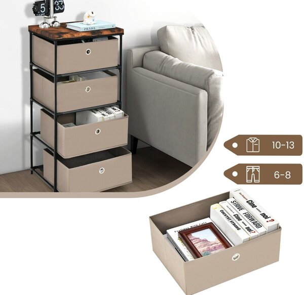 Komoda z 4 materiałowymi szufladami