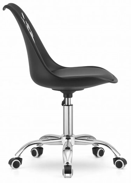 Ergonomiczne czarne obrotowe krzesło do nauki dla dziecka D1-P03