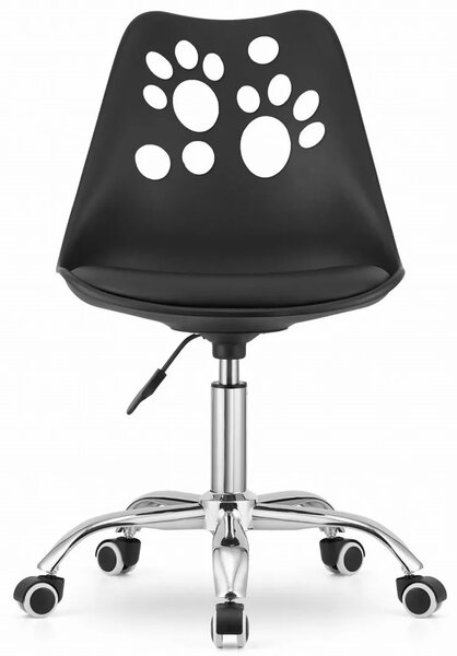 Ergonomiczne czarne obrotowe krzesło do nauki dla dziecka D1-P03