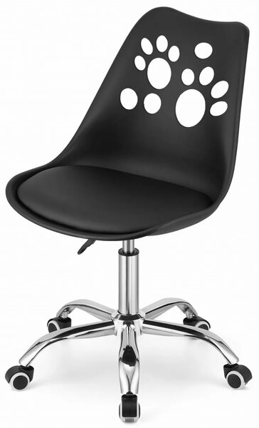 Ergonomiczne czarne obrotowe krzesło do nauki dla dziecka D1-P03