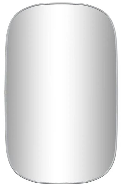 Srebrne nowoczesne lustro w ramie 80x50 cm L5-B27
