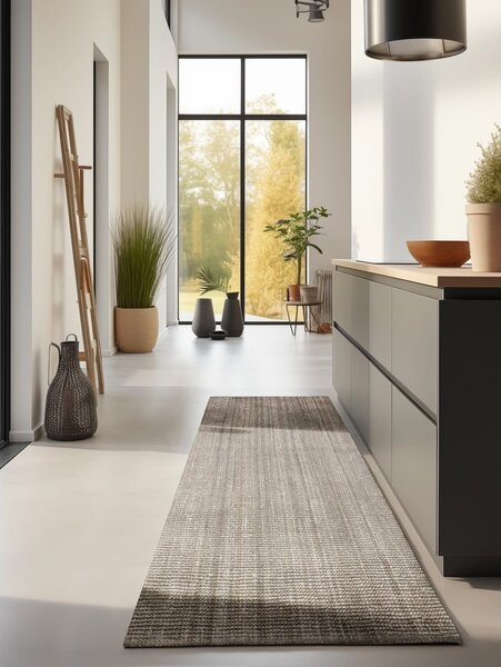Szarobrązowy chodnik z juty 80x200 cm Bouclé – Hanse Home