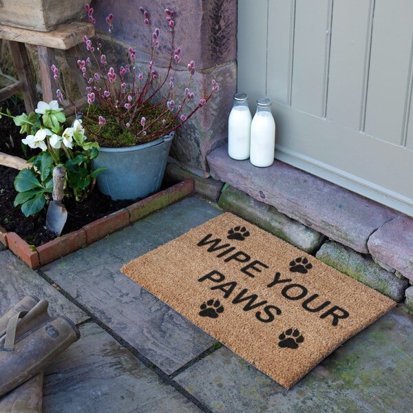 Wycieraczka z włókna kokosowego 40x60 cm Wipe Your Paws – Artsy Doormats