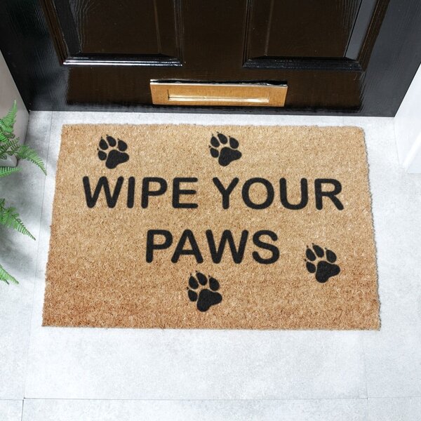 Wycieraczka z włókna kokosowego 40x60 cm Wipe Your Paws – Artsy Doormats