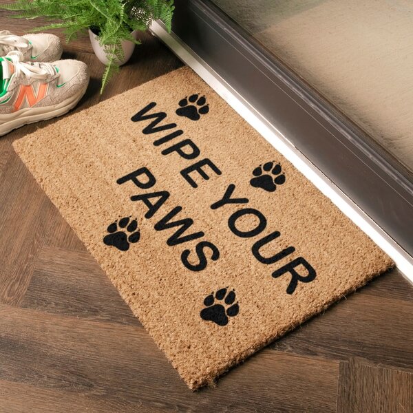 Wycieraczka z włókna kokosowego 40x60 cm Wipe Your Paws – Artsy Doormats