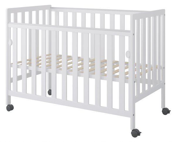 Łóżeczko z opuszczanym bokiem 120x60 Nestilo - Białe