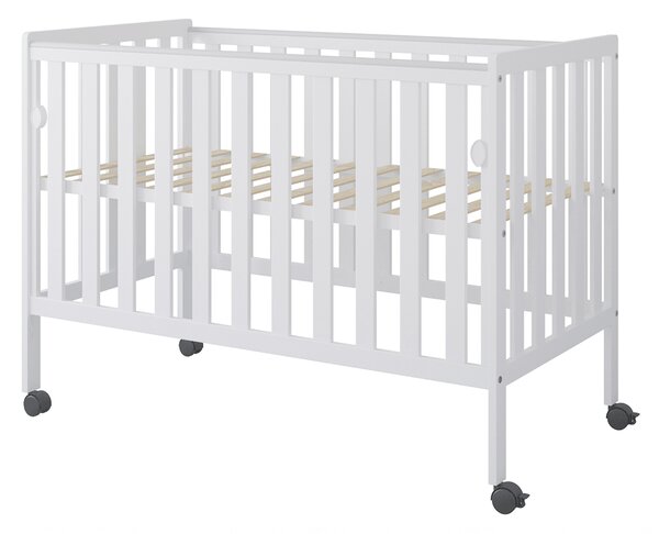 Łóżeczko z opuszczanym bokiem 120x60 Nestilo - Białe