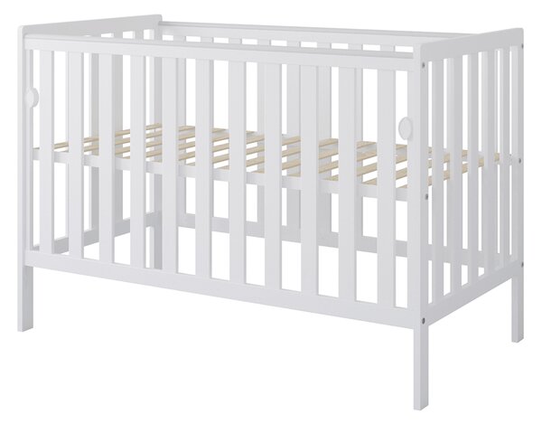 Łóżeczko z opuszczanym bokiem 120x60 Nestilo - Białe