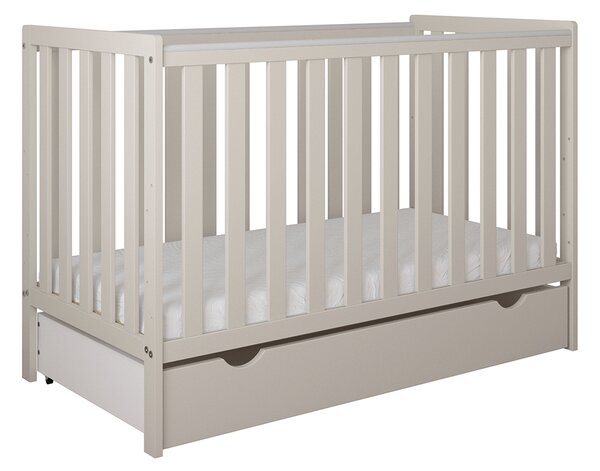 Łóżeczko 2w1 z barierką 120x60 Nestilo - Kaszmir