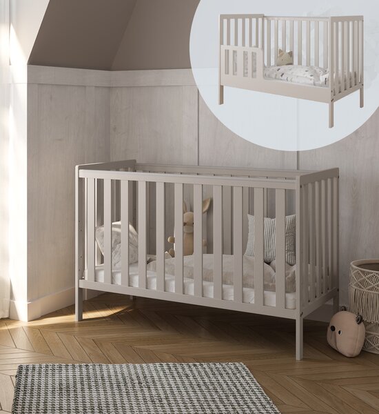 Łóżeczko 2w1 z barierką 120x60 Nestilo - Kaszmir