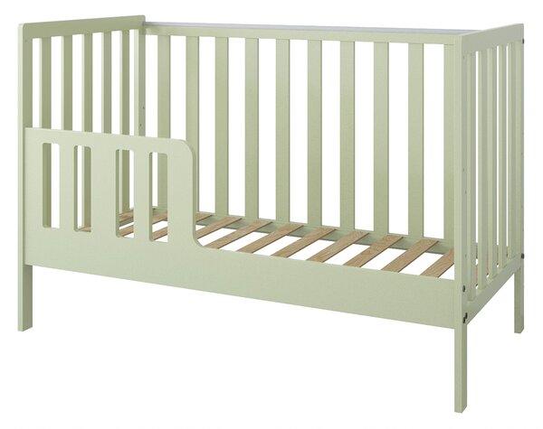 Łóżeczko 2w1 z barierką 120x60 Nestilo - Mięta