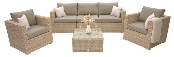 Zestaw rattanowy MALIBU dla 5 osób (cappuccino)