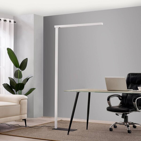 Lampa stojąca Tamilo Arcchio, biały / opal, biuro, aluminium, nowoczesny
