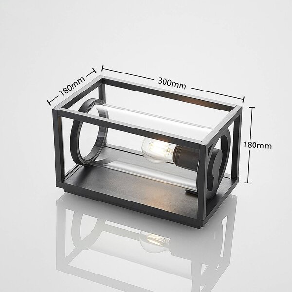 Kinkiet zewnętrzny Brienne Lucande, możliwość ściemniania, aluminiowy / szary / cynkowy, aluminium, nowoczesny