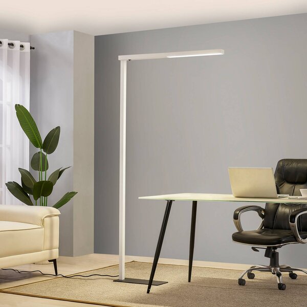 Lampa stojąca Tamilo Arcchio, biały / opal, biuro, aluminium, nowoczesny