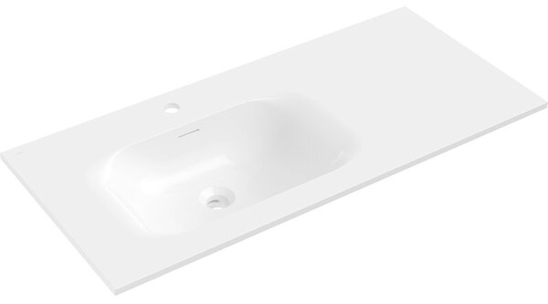 Mexen Vela umywalka wpuszczana w blat lewa 101 x 46,5 cm, biała połysk - 25231000L