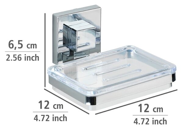 Mydelniczka z przyssawką Wenko Vacuum-Loc, 12x12 cm